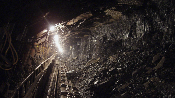 View inside coal mine