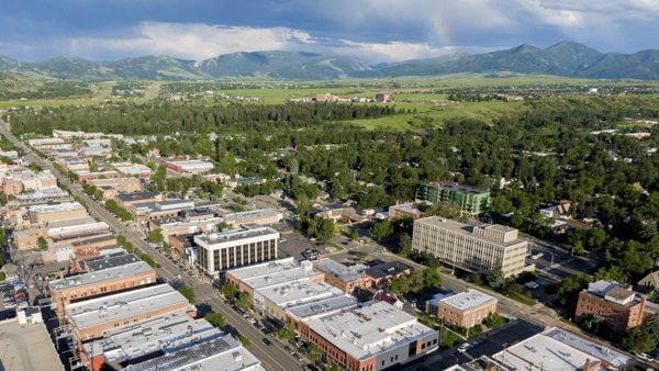 Image of Montana city taken from above