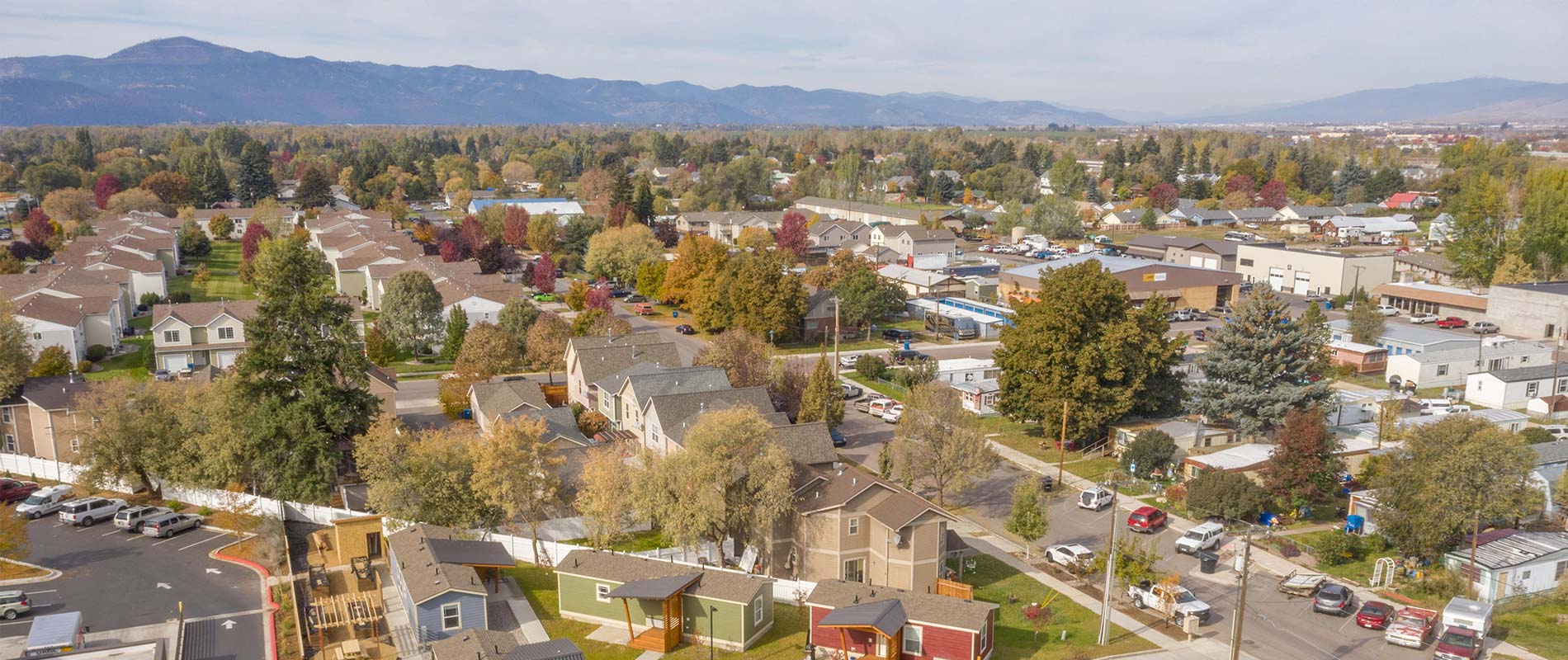 Homes viewed from the sky